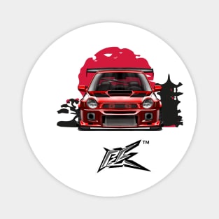 SUBARU IMPREZA WRX GC8 BUGEYE RED Magnet